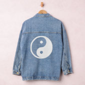 Yin Yang-symbool - solide tatoeage ontwerp wit Denim Jacket (Hangar)