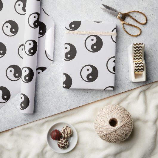 Yin Yang-symbool - solide tatoeageontwerp Cadeaupapier (Crafts)