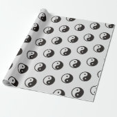 Yin Yang-symbool - solide tatoeageontwerp Cadeaupapier (Uitgerold)