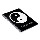 Yin Yang-symbool - solide tattoo-ontwerp 2 Notitieboek (Rechterzijde)