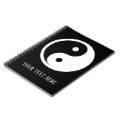 Yin Yang-symbool - solide tattoo-ontwerp 2 Notitieboek (Linkerzijde)