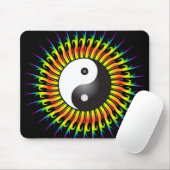 Yin Yang Symbool & Spiral Design: Mousepad Muismat (Met muis)