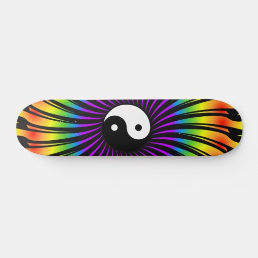 Yin Yang Symbool & Spiral Design: Skateboard (Horizontaal)