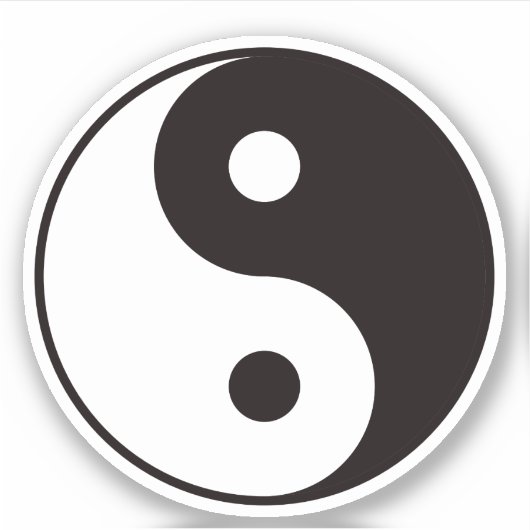 Yin yang-symbool sticker (Voorkant)