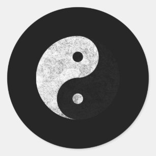 Yin Yang Symbool Tao Taijitu Yoga Vrede Liefde Ronde Sticker