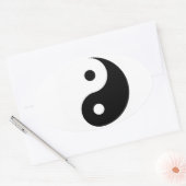 Yin Yang Symbool, Taoïsme Ovale Sticker (Envelop)
