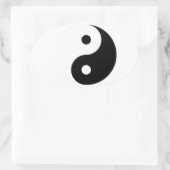 Yin Yang Symbool, Taoïsme Ovale Sticker (Tas)