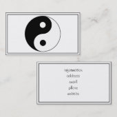 Yin/Yang Symbool Visitekaartje (Voorkant / Achterkant)