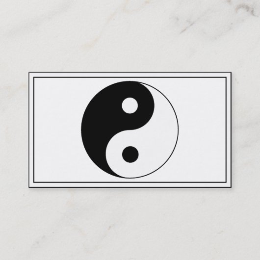 Yin/Yang Symbool Visitekaartje (Voorkant)