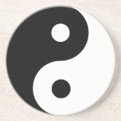 Yin/Yang Symbool Zandsteen Onderzetter (Voorkant)