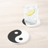Yin/Yang Symbool Zandsteen Onderzetter (Zijkant)