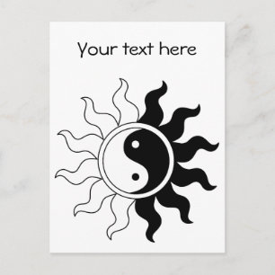 Yin Yang symbool zon Briefkaart