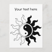 Yin Yang symbool zon Briefkaart (Voorkant)