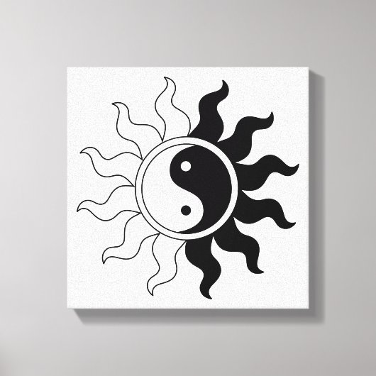 Yin Yang symbool zon Canvas Afdruk (Voorkant)