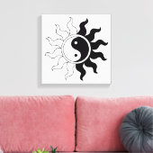 Yin Yang symbool zon Canvas Afdruk (Insitu (Woonkamer))