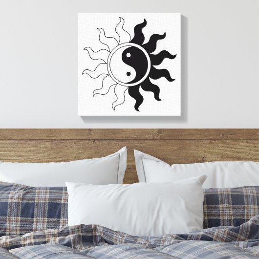Yin Yang symbool zon Canvas Afdruk (Insitu (Slaapkamer))