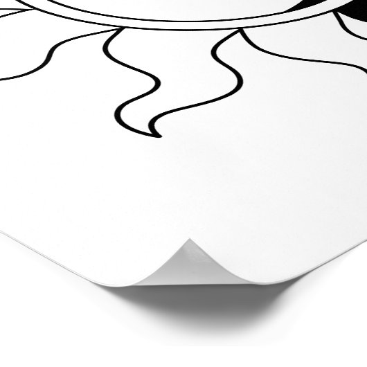 Yin Yang symbool zon Poster (Hoek)