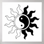 Yin Yang symbool zon Poster (Voorkant)