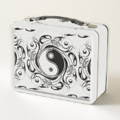Yin & Yang Symbool Zwart en Wit Tattoo Stijl (Achterkant)