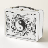 Yin & Yang Symbool Zwart en Wit Tattoo Stijl (Voorkant)