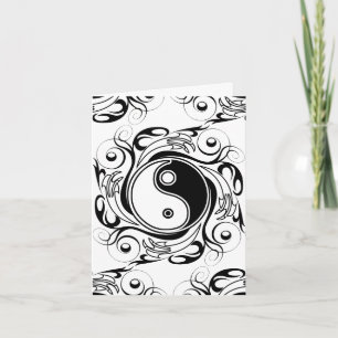 Yin & Yang Symbool Zwart en Wit Tattoo Stijl