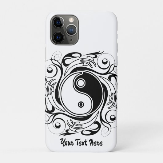 Yin & Yang Symbool Zwart en Wit Tattoo Stijl Case-Mate iPhone Case (Achterkant)