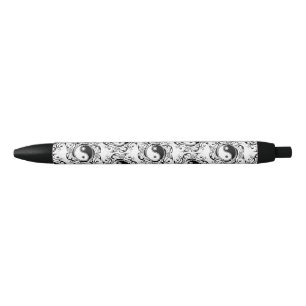 Yin & Yang Symbool Zwart en Wit Tattoo Stijl Zwarte Inkt Pen