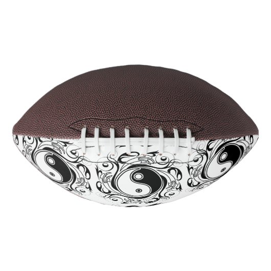 Yin & Yang Symbool Zwart-wit Tattoo Stijl American Football (Voorkant)