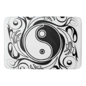 Yin & Yang Symbool Zwart-wit Tattoo Stijl Badmat (Voorkant)