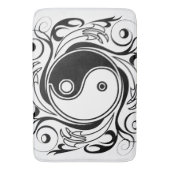 Yin & Yang Symbool Zwart-wit Tattoo Stijl Badmat (Voorkant Verticaal)