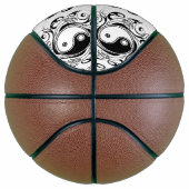 Yin & Yang Symbool Zwart-wit Tattoo Stijl Basketbal (Rechts)