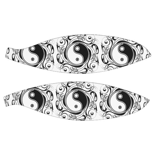 Yin & Yang Symbool Zwart-wit Tattoo Stijl Basketbal (Panelen)
