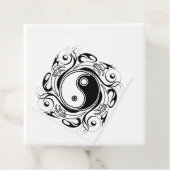 Yin & Yang Symbool Zwart-wit Tattoo Stijl Bedankjes Labels (In situ)