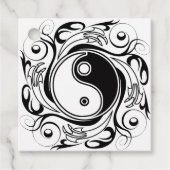 Yin & Yang Symbool Zwart-wit Tattoo Stijl Bedankjes Labels (Voorkant)