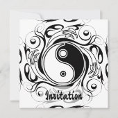 Yin & Yang Symbool Zwart-wit Tattoo Stijl Kaart (Voorkant)