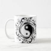 Yin & Yang Symbool Zwart-wit Tattoo Stijl Koffiemok (Links)