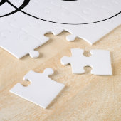 Yin & Yang Symbool Zwart-wit Tattoo Stijl Legpuzzel (Zijkant)