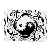 Yin & Yang Symbool Zwart-wit Tattoo Stijl Magneet (Horizontaal)