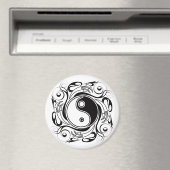 Yin & Yang Symbool Zwart-wit Tattoo Stijl Magneet (Insitu (Vaatwasser))