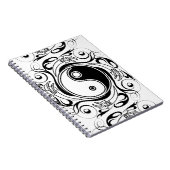 Yin & Yang Symbool Zwart-wit Tattoo Stijl Notitieboek (Rechterzijde)
