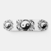 Yin & Yang Symbool Zwart-wit Tattoo Stijl Persoonlijk Skateboard (Horizontaal)