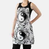 Yin & Yang-symbool zwart-wit tattoo-stijl Schort (Insitu)