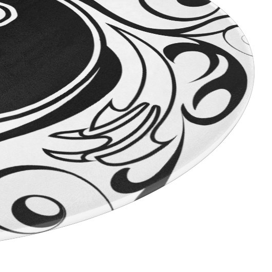 Yin & Yang Symbool Zwart-wit Tattoo Stijl Snijplank (Hoek)