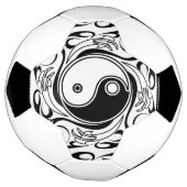 Yin & Yang Symbool Zwart-wit Tattoo Stijl Voetbal (Gedraaid)