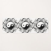 Yin & Yang Symbool Zwart-wit Tattoo Stijl Yogamat (Voorkant (horizontaal))