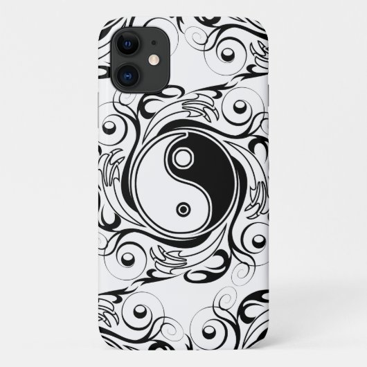Yin & Yang Symbool Zwarte en Witte Tattoo Stijl Case-Mate iPhone Case (Achterkant)