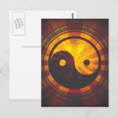 Yin Yang Symboolafdrukken Briefkaart (Voorkant / Achterkant)