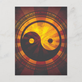 Yin Yang Symboolafdrukken Briefkaart