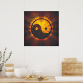 Yin Yang Symboolafdrukken Poster (Keuken)