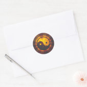 Yin Yang Symboolafdrukken Ronde Sticker (Envelop)